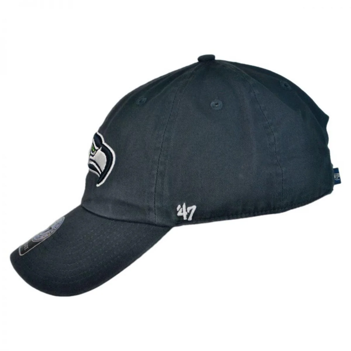 Seattle Seahawks NFL Clean Up Strapback Baseball Cap Dad Hat - Image 3