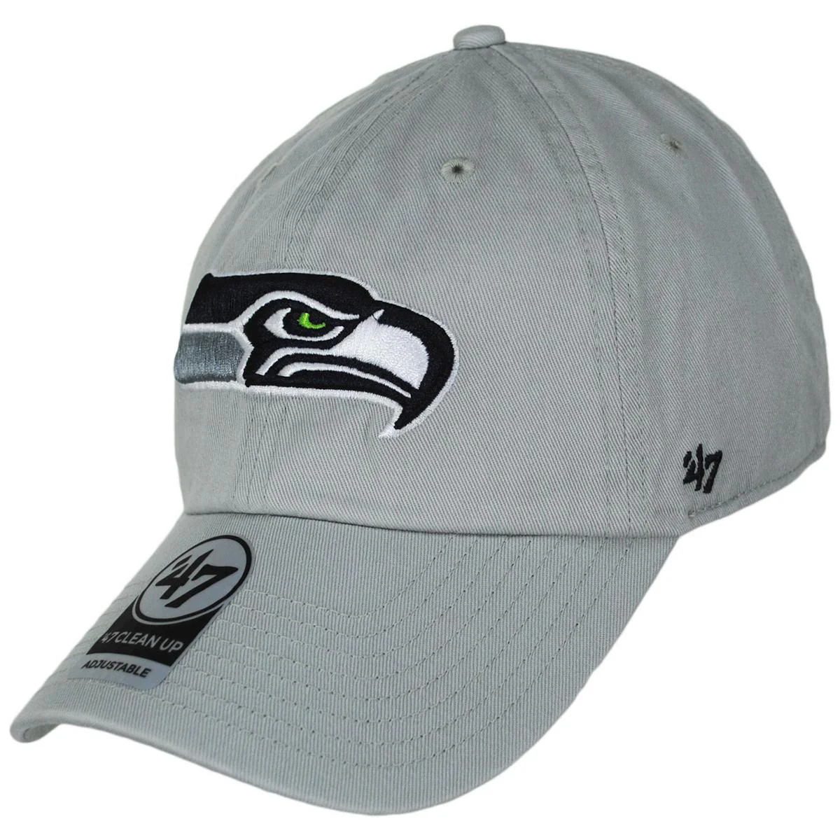 Seattle Seahawks NFL Clean Up Strapback Baseball Cap Dad Hat - Image 5