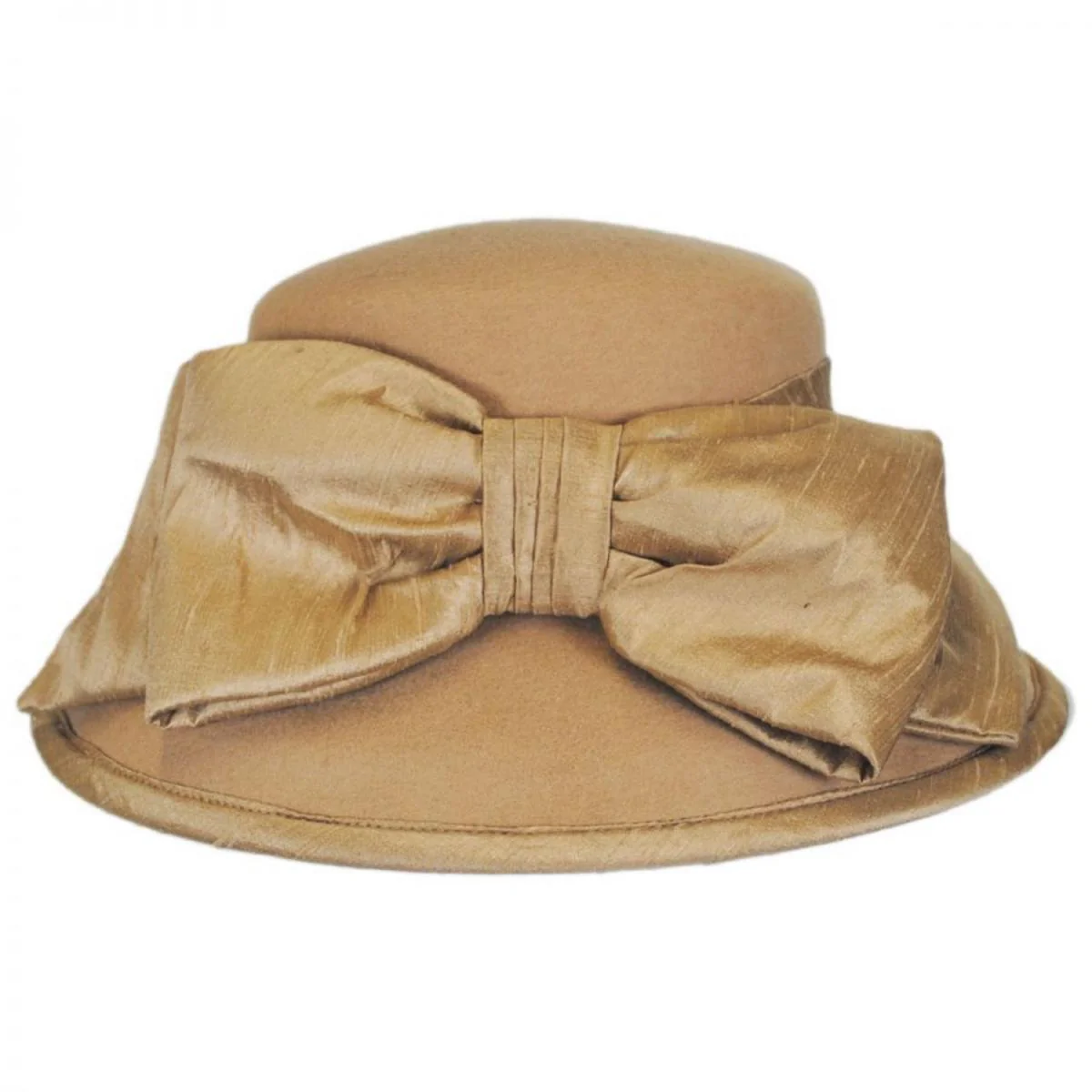Silk Bow Wool Felt Lampshade Hat - Made to Order - Image 3