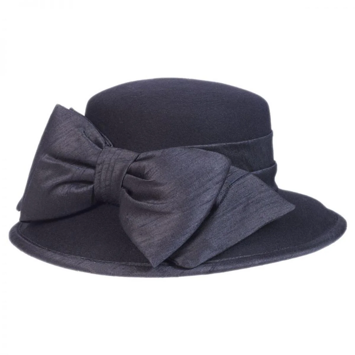 Silk Bow Wool Felt Lampshade Hat - Made to Order - Image 7