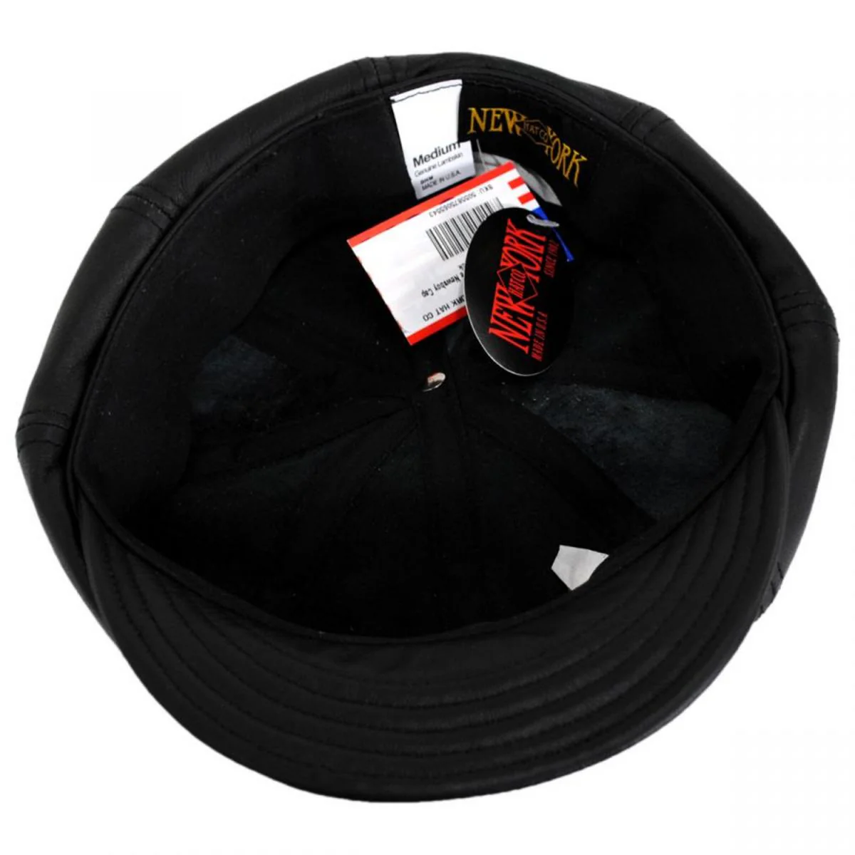 Spitfire Lambskin Leather Newsboy Cap - Image 4