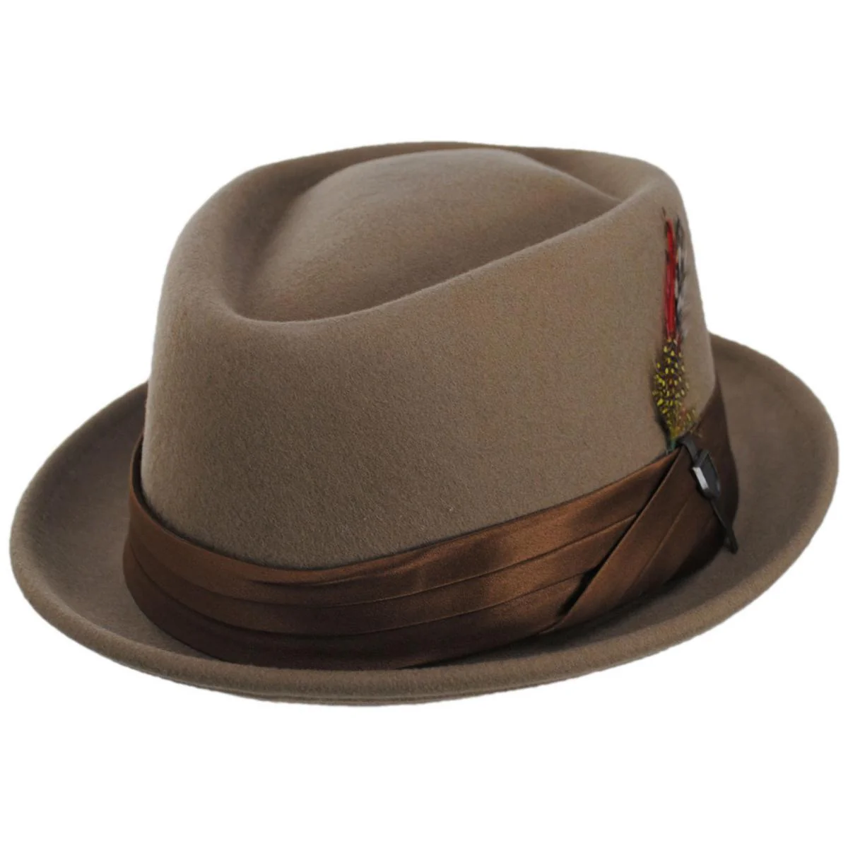 Stout Wool Felt Diamond Crown Fedora Hat
