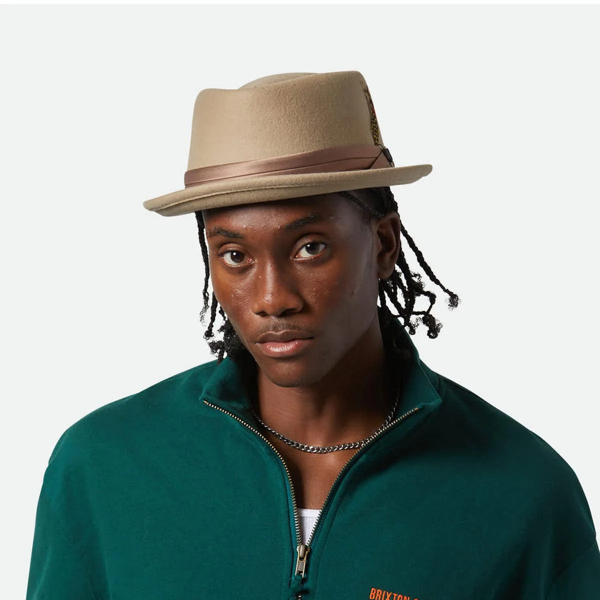 Stout Wool Felt Diamond Crown Fedora Hat - Image 2