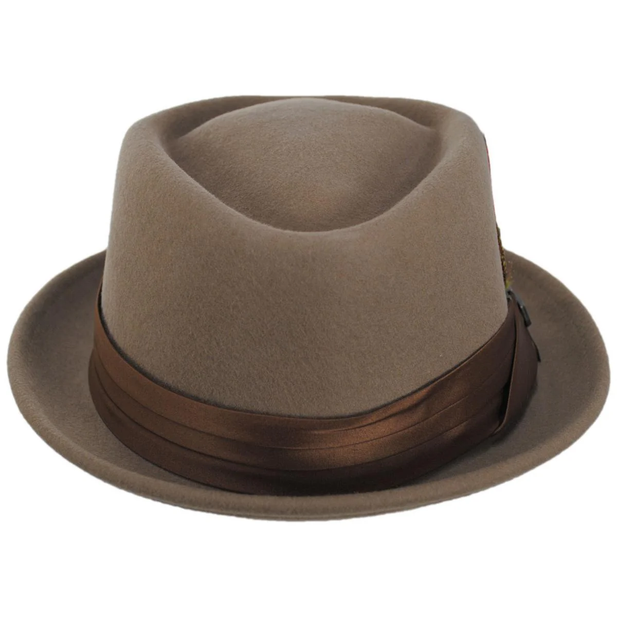 Stout Wool Felt Diamond Crown Fedora Hat - Image 3