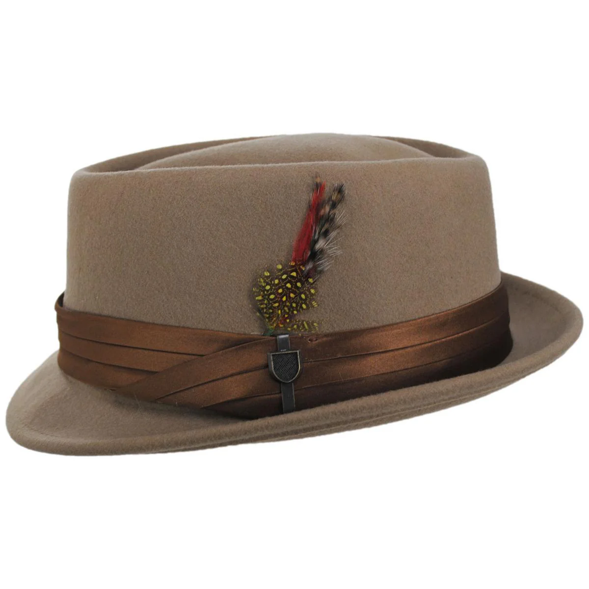 Stout Wool Felt Diamond Crown Fedora Hat - Image 4