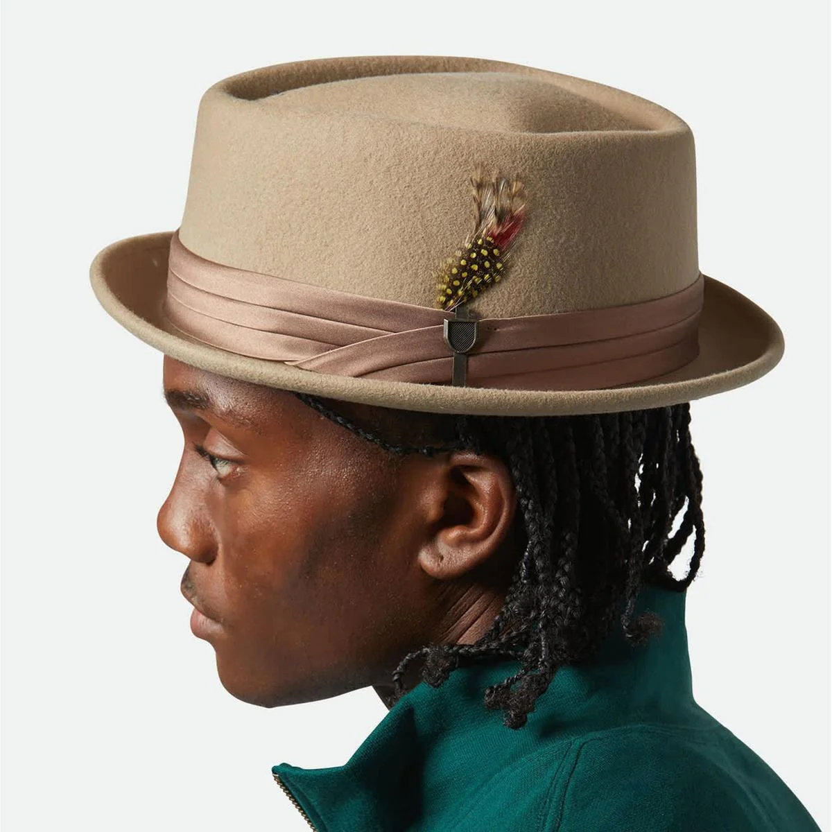 Stout Wool Felt Diamond Crown Fedora Hat - Image 6