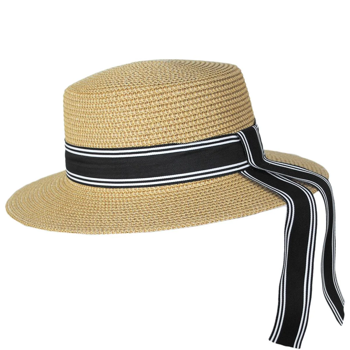 Stripe Sailor Toyo Straw Dress Hat - Made to Order - Image 3