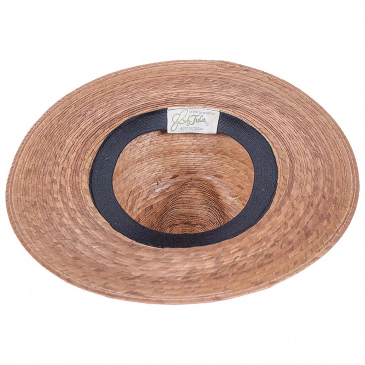 Striped Band Explorer Palm Straw Fedora Hat - Image 4