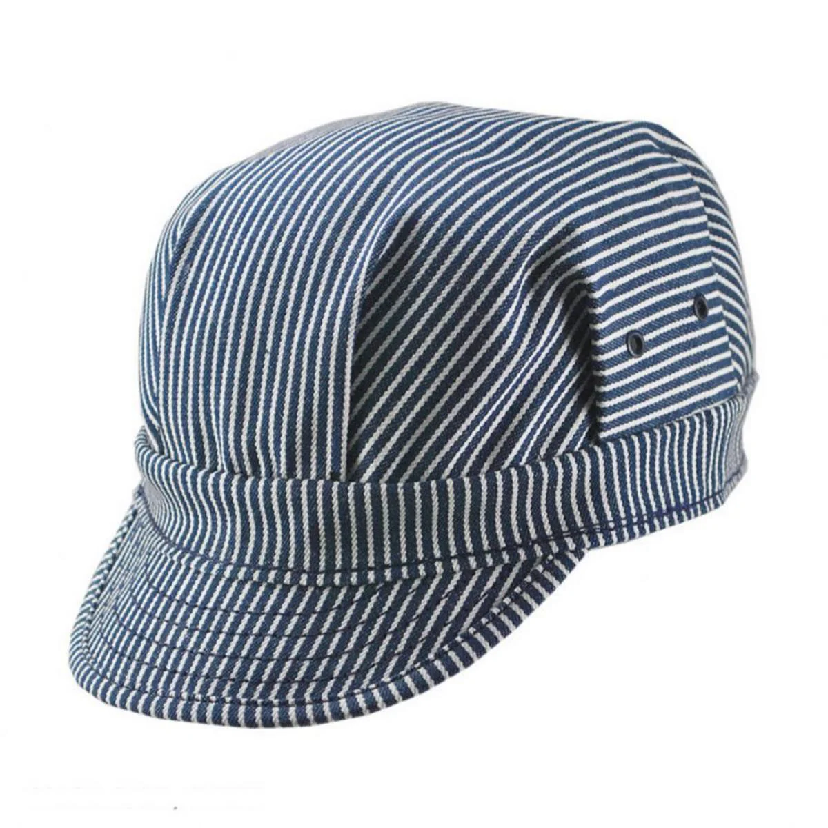 Striped Cotton Engineer Cap