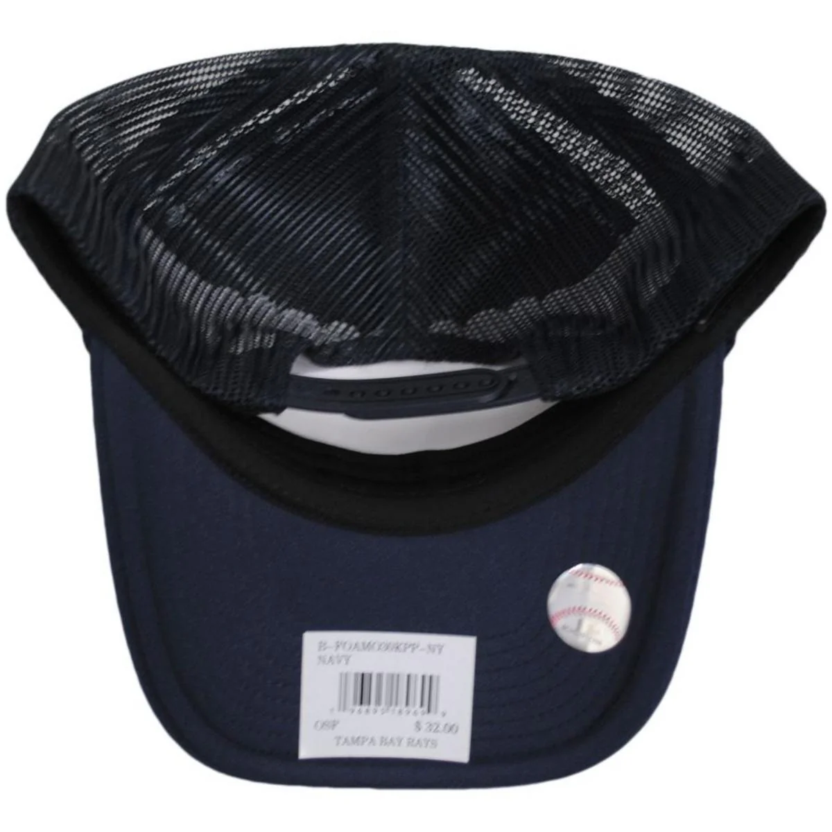 Tampa Bay Rays MLB Foam Mesh Trucker Snapback Baseball Cap - Image 4