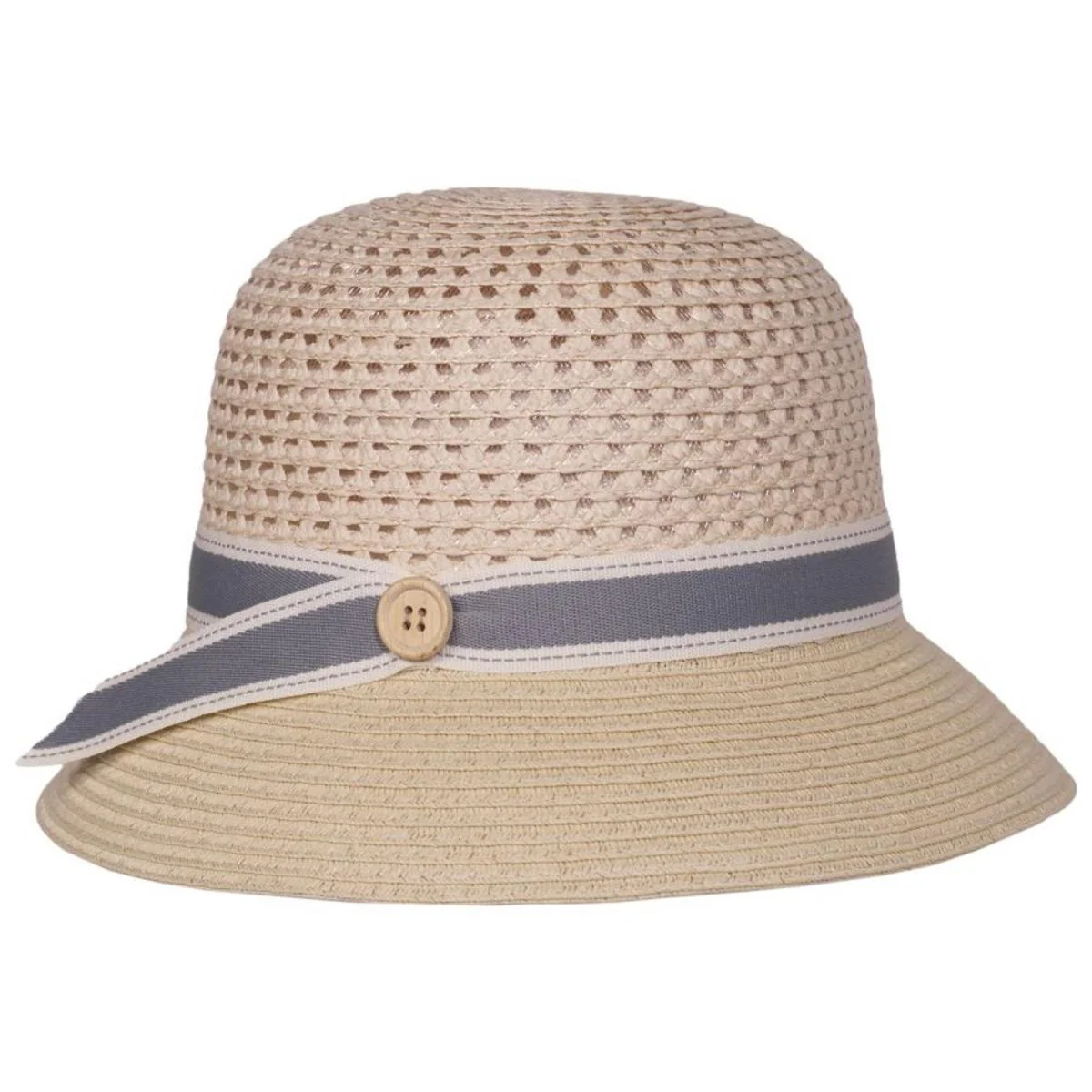 Toyo Straw Button Band Cloche Hat - Made to Order - Image 5