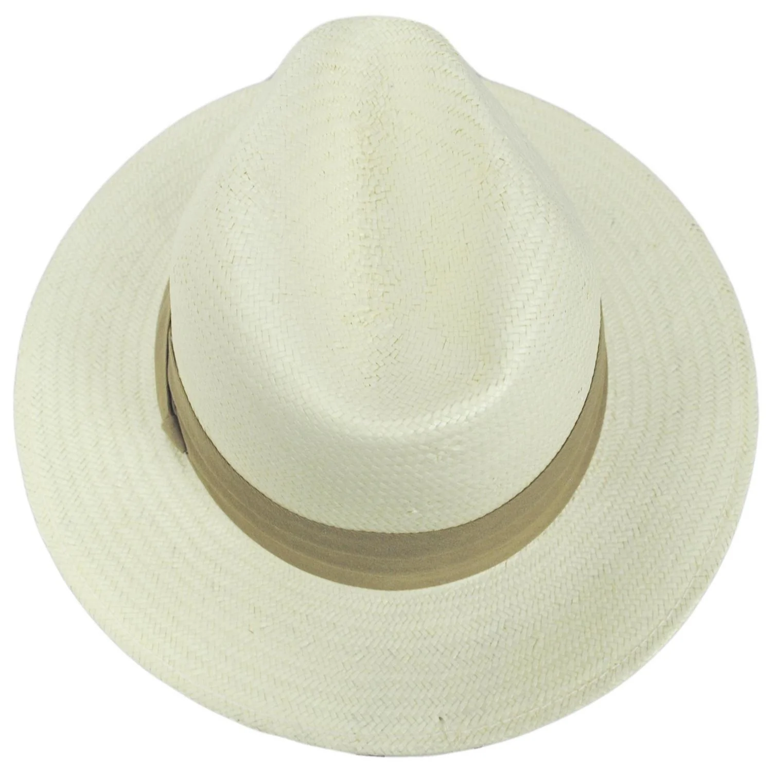 Toyo Straw Safari Fedora Hat - Khaki Band - Image 5
