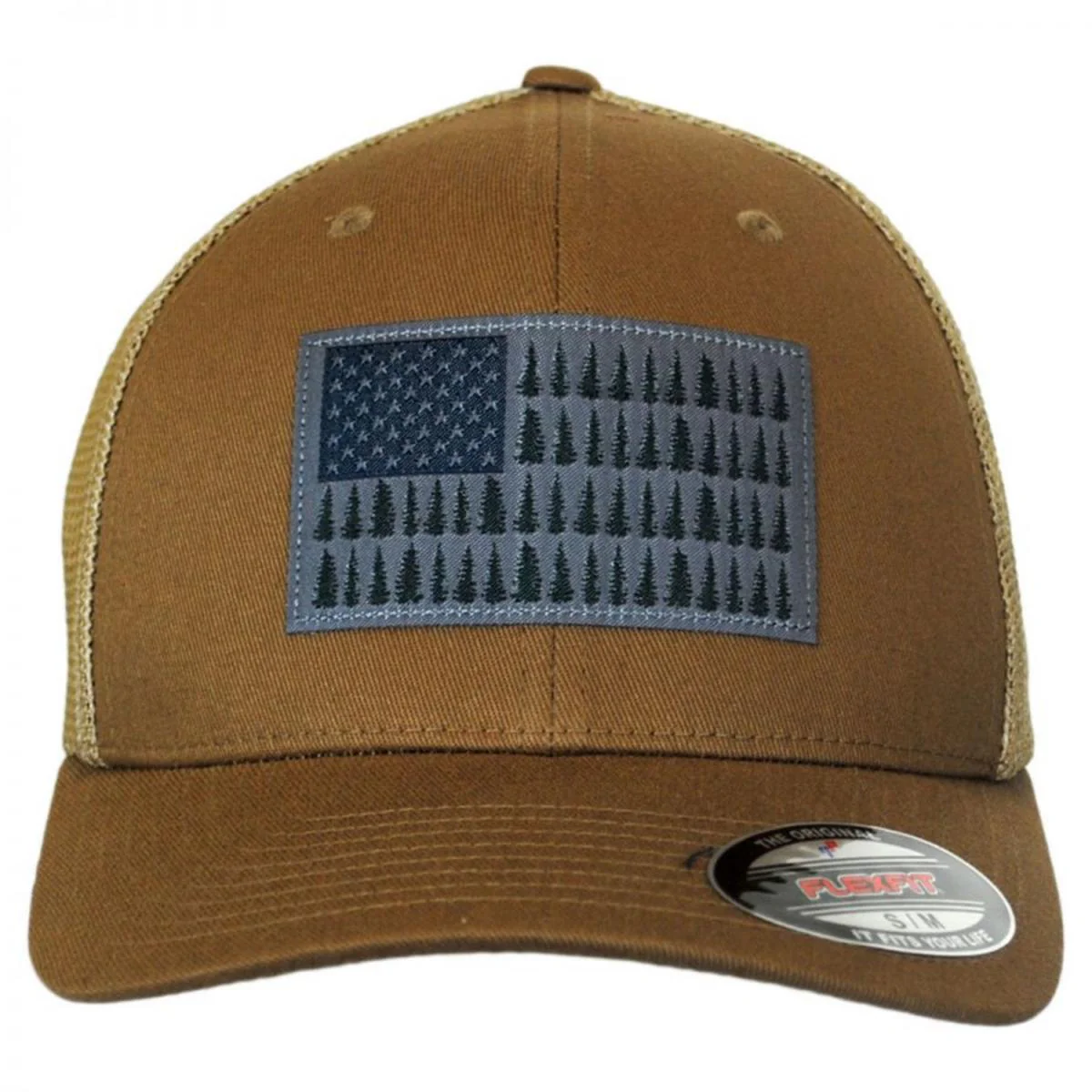 Tree Flag Mesh Flexfit Fitted Baseball Cap - Image 6