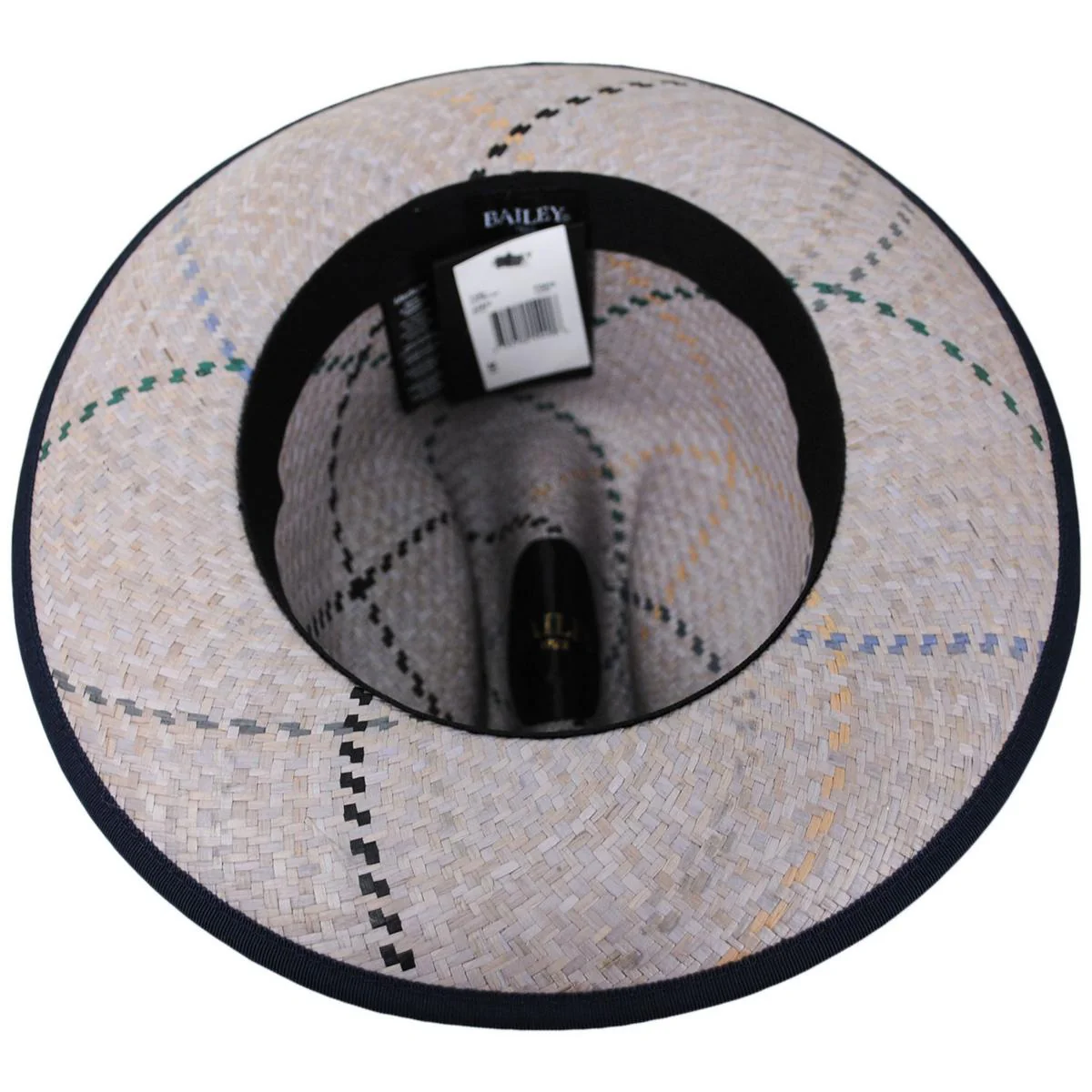 Tully Plaid Panama Straw Western Hat - Image 5