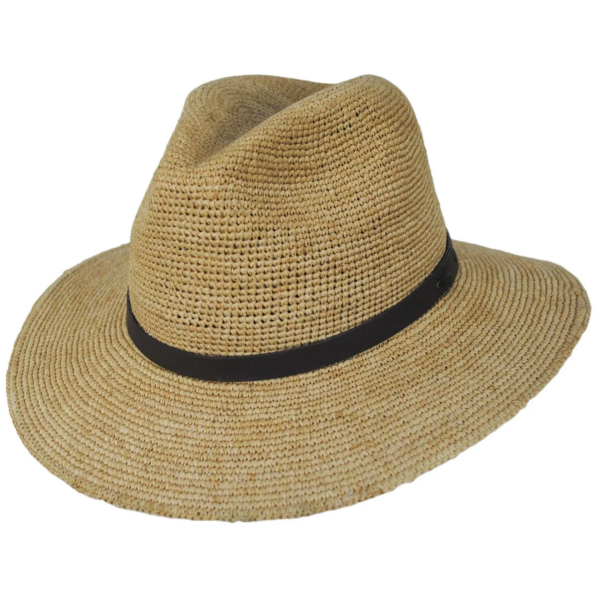 Tulum Hand Crocheted Raffia Safari Fedora Hat