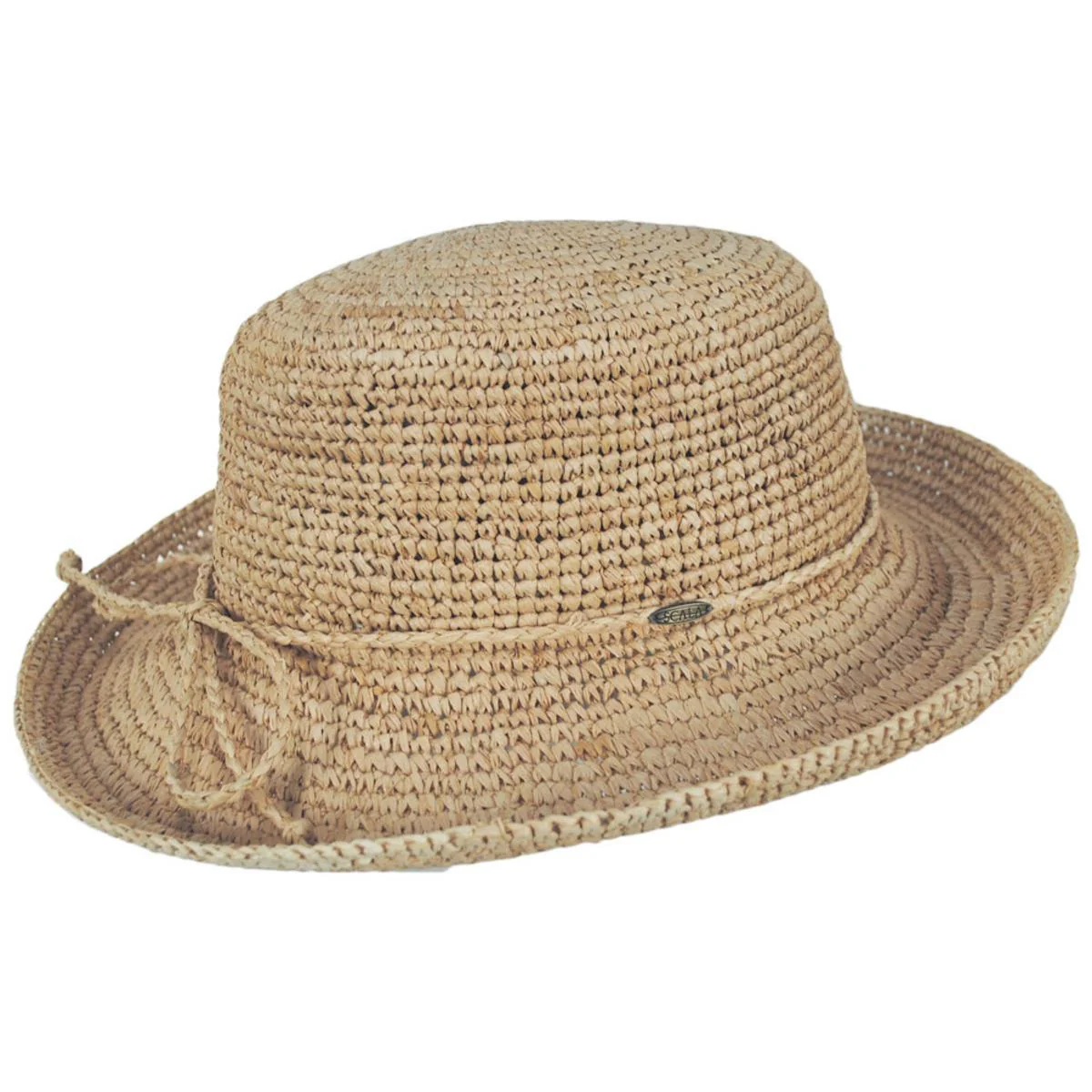 Twisted Raffia Straw Boater Hat - Image 3
