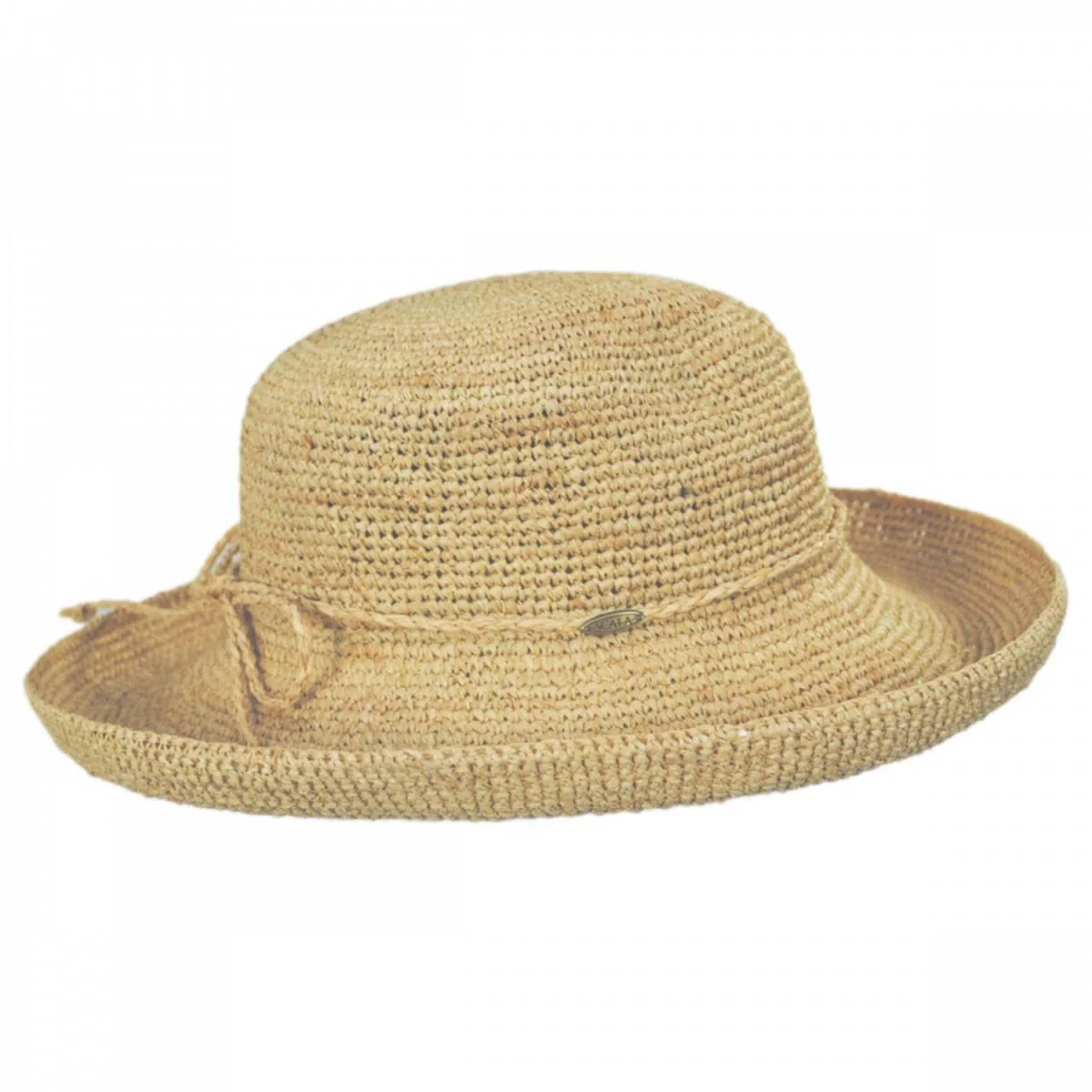 Twisted Raffia Straw Boater Hat - Image 3