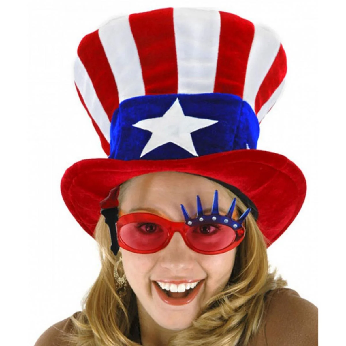 Uncle Sam Mad Hatter Top Hat - Image 2