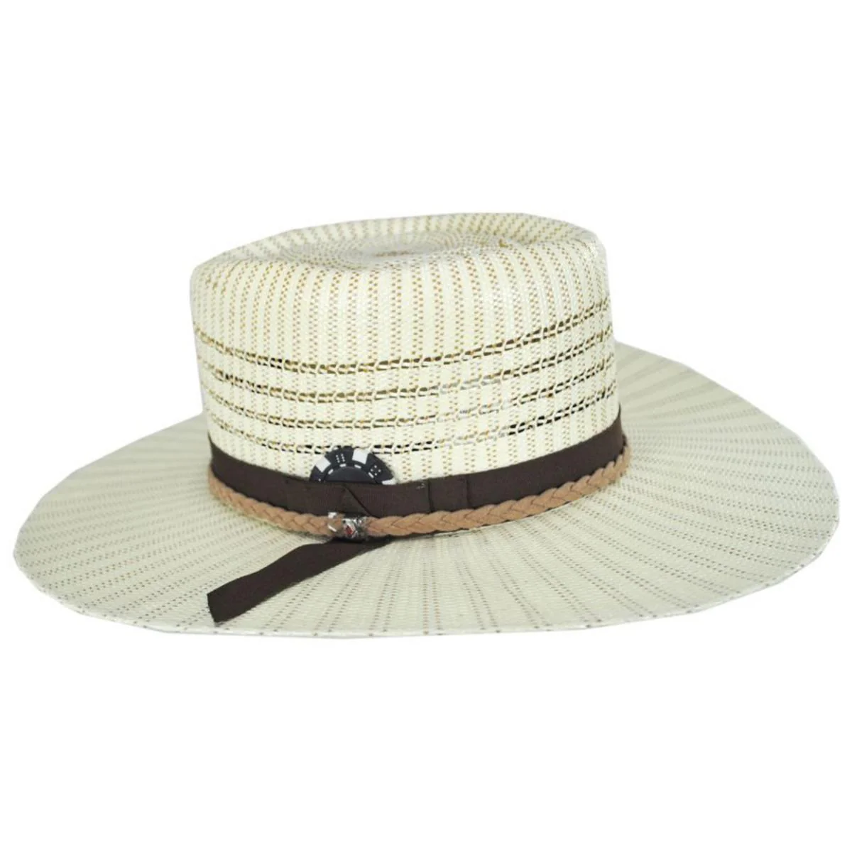 V.C. Diamond Bangora Straw Fedora Hat - Image 3
