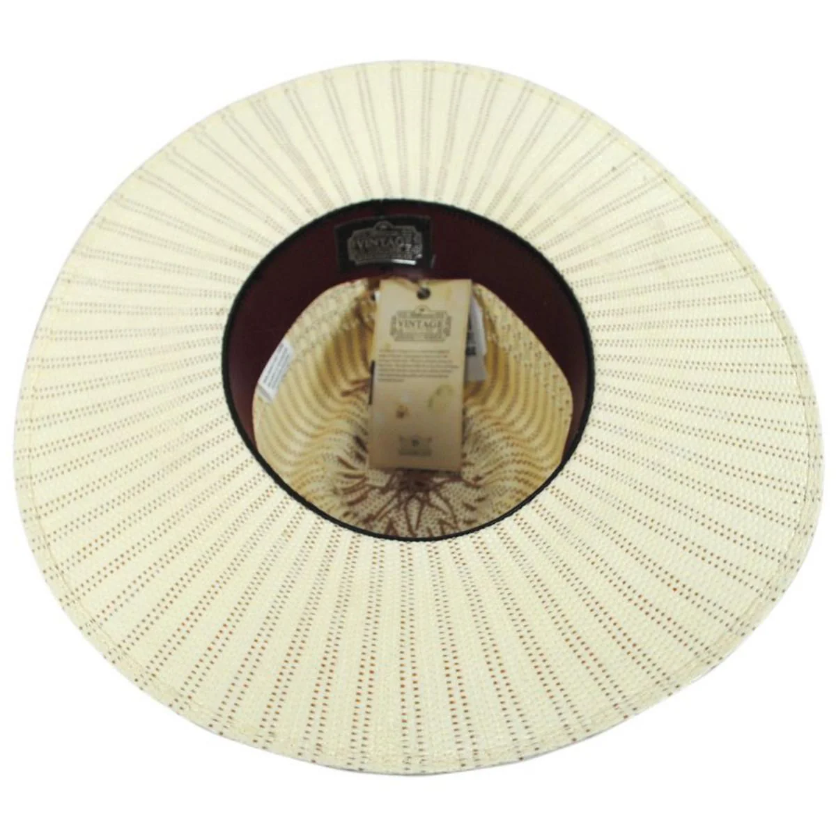 V.C. Diamond Bangora Straw Fedora Hat - Image 4