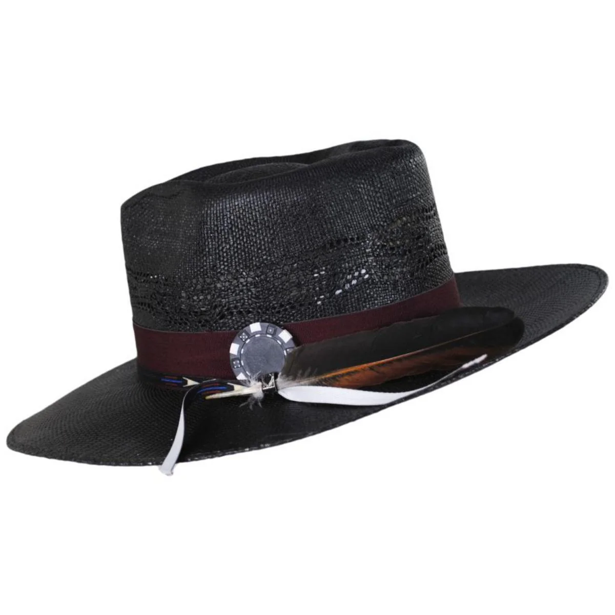 V.C. Spade Bangora Straw Fedora Hat - Image 3