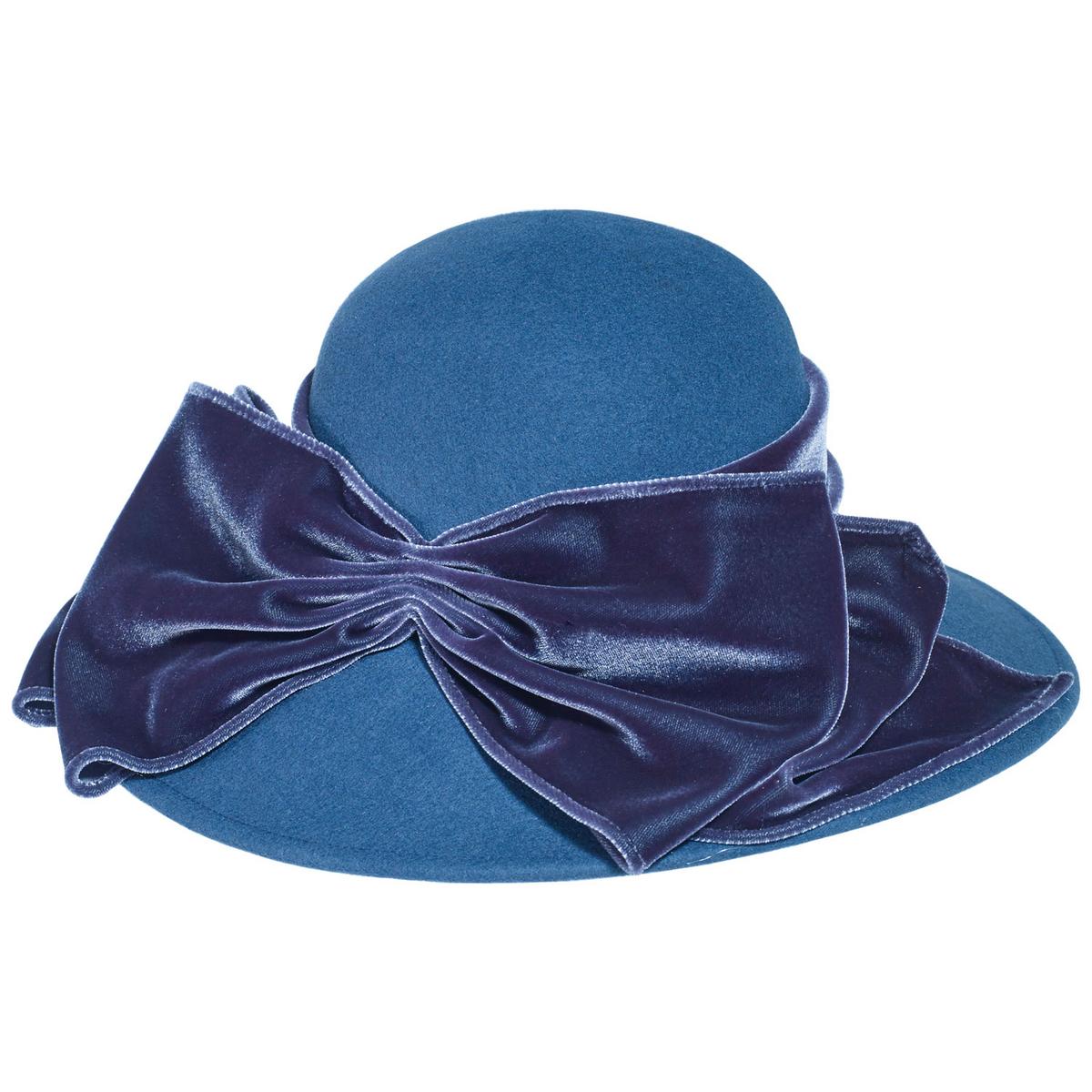 Velvet Waterfall Wool Felt Lampshade Dress Hat - Made to Order - Image 10