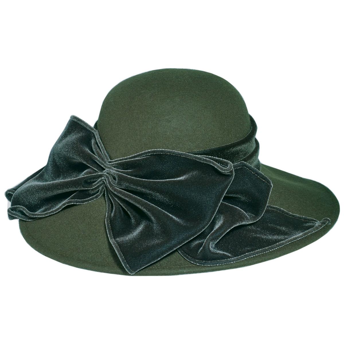 Velvet Waterfall Wool Felt Lampshade Dress Hat - Made to Order - Image 3