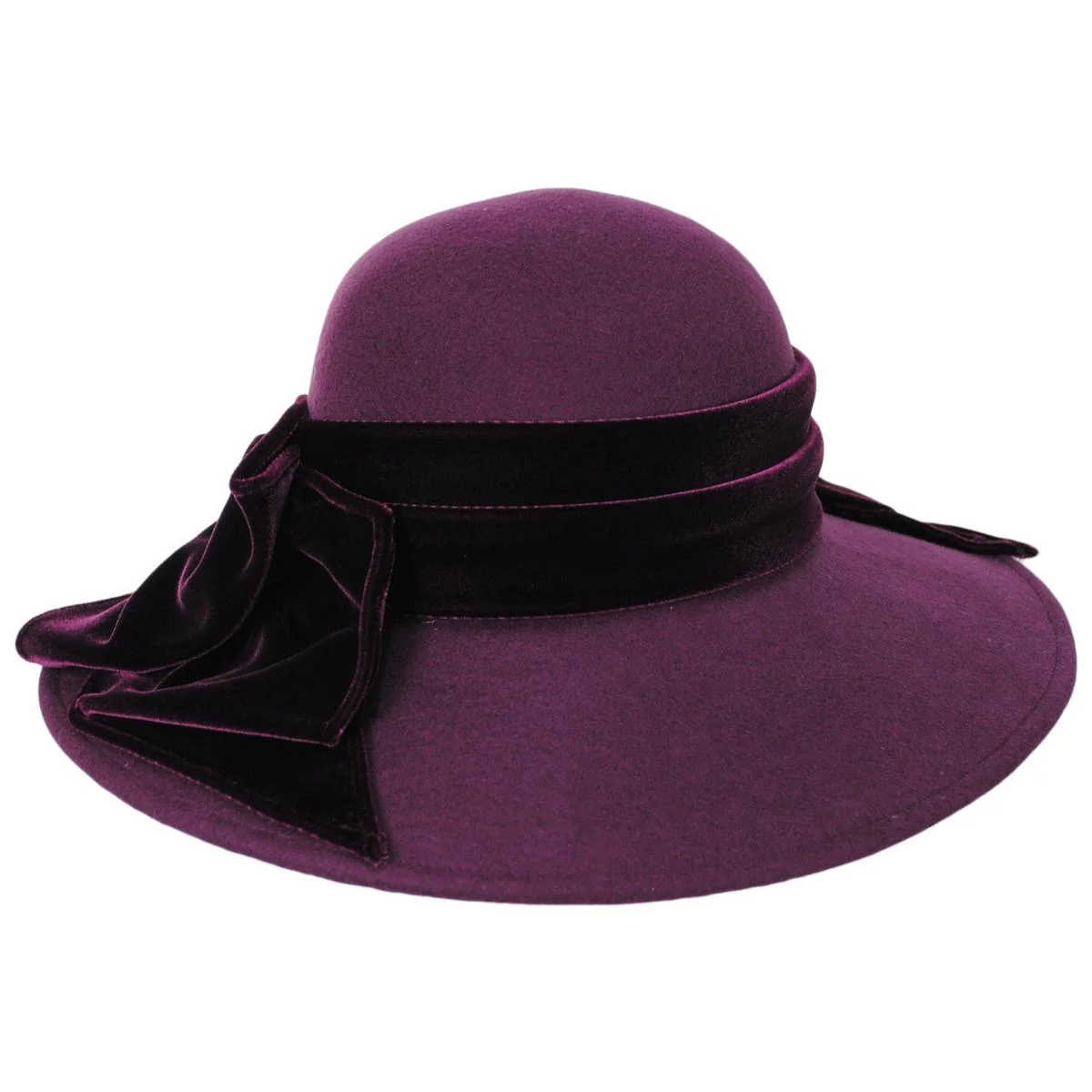 Velvet Waterfall Wool Felt Lampshade Dress Hat - Made to Order - Image 5