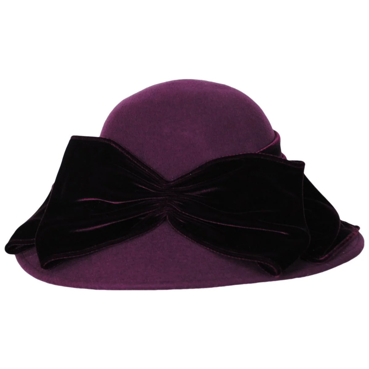 Velvet Waterfall Wool Felt Lampshade Dress Hat - Made to Order - Image 6