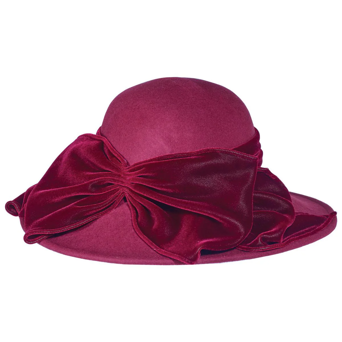 Velvet Waterfall Wool Felt Lampshade Dress Hat - Made to Order - Image 8