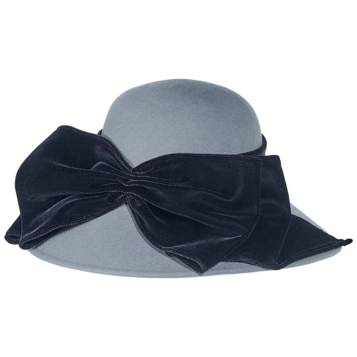 Velvet Waterfall Wool Felt Lampshade Dress Hat - Made to Order - Image 9