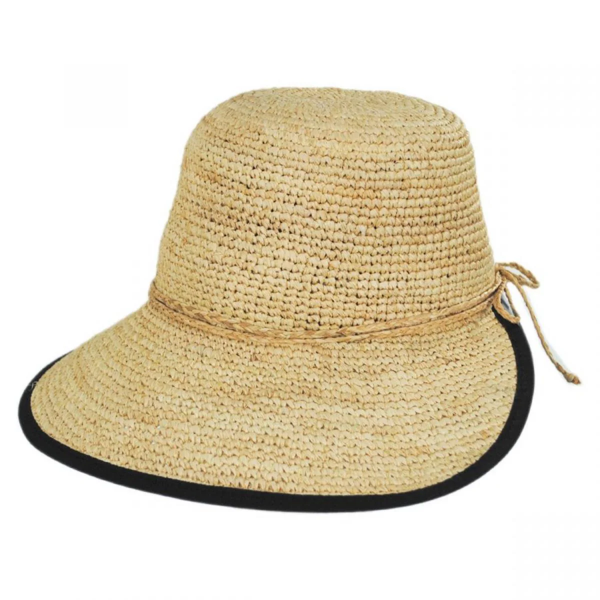 Via Garibaldi Raffia Straw Facesaver Hat - Image 3