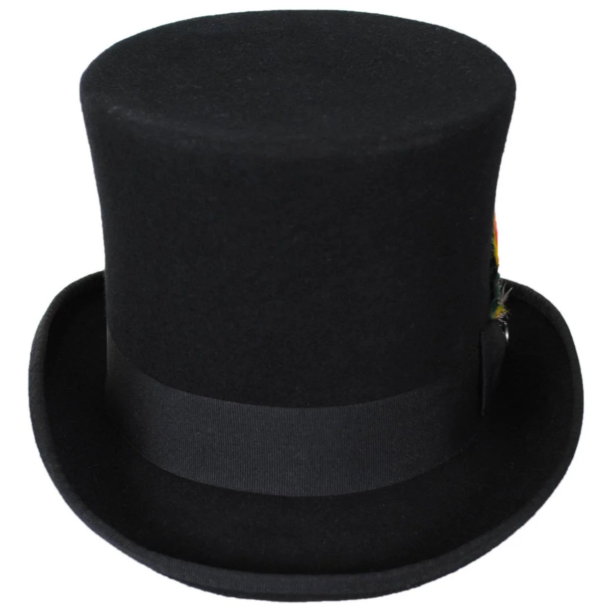 Victorian Wool Felt Top Hat - Black - Image 4