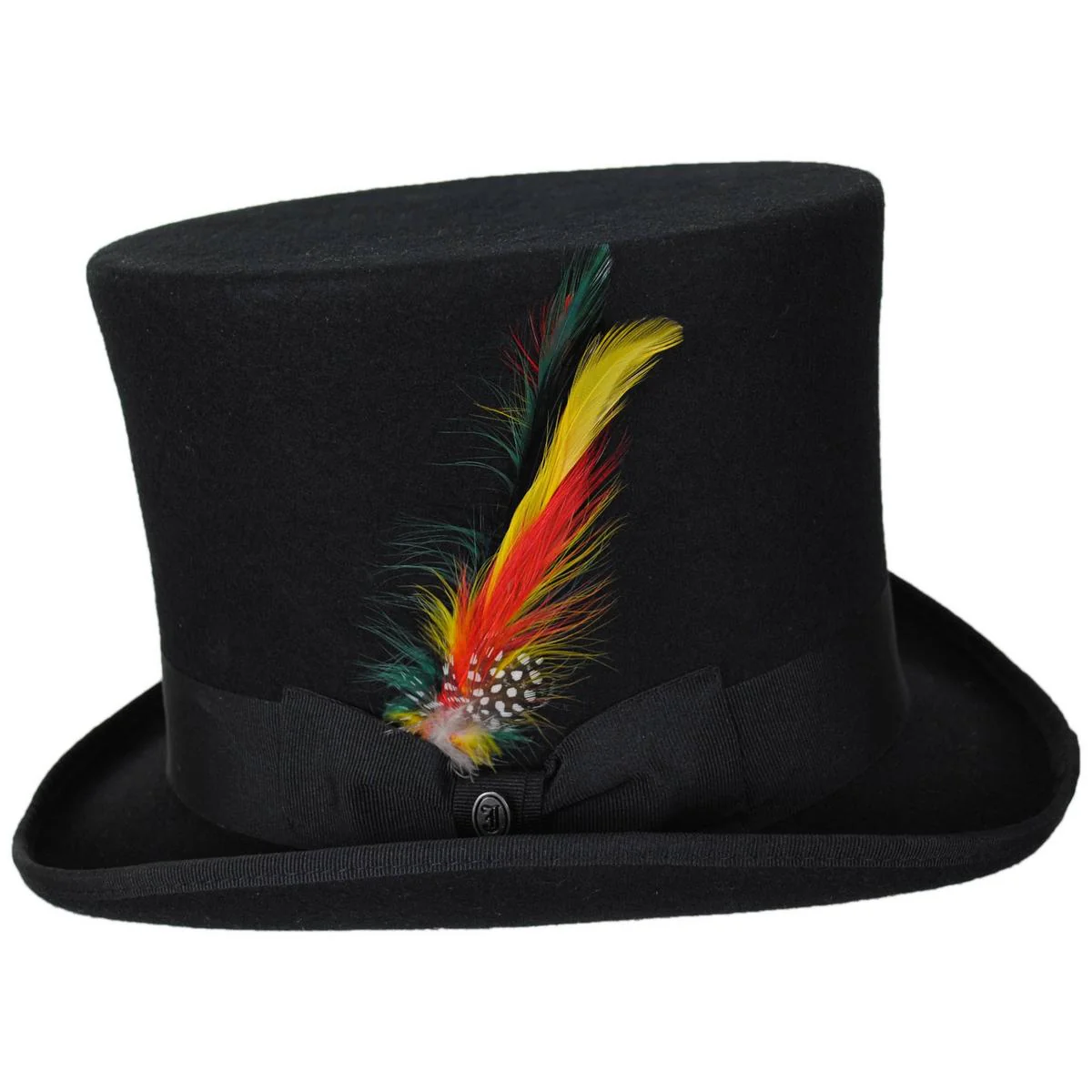 Victorian Wool Felt Top Hat - Black - Image 5