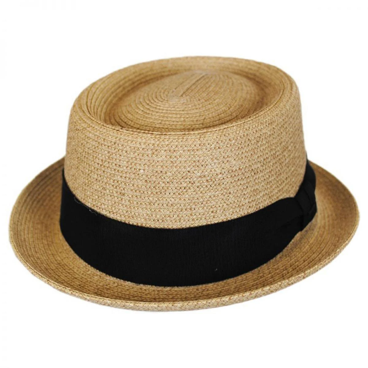 Waits Sewn Braid Straw Pork Pie Hat - Image 3