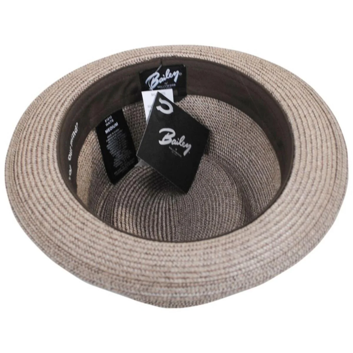 Waits Sewn Braid Straw Pork Pie Hat - Image 8