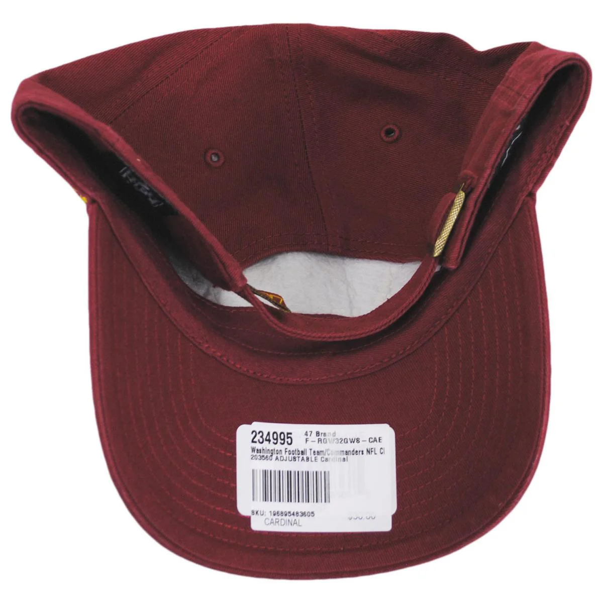 Washington Commanders NFL Clean Up Strapback Baseball Cap Dad Hat - Image 4