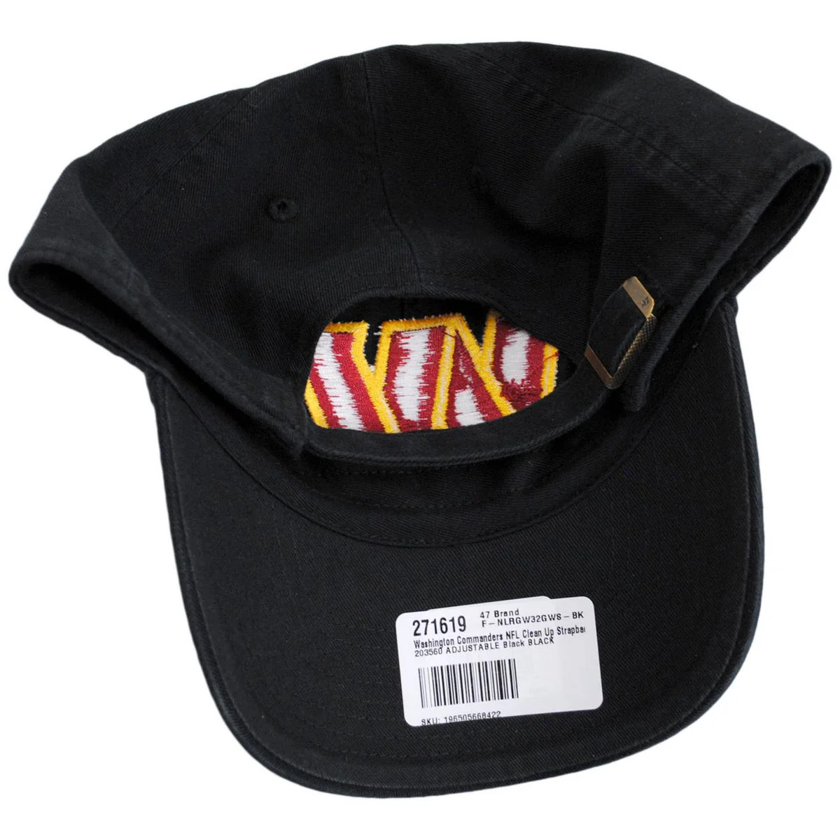 Washington Commanders NFL Clean Up Strapback Baseball Cap Dad Hat - Image 8