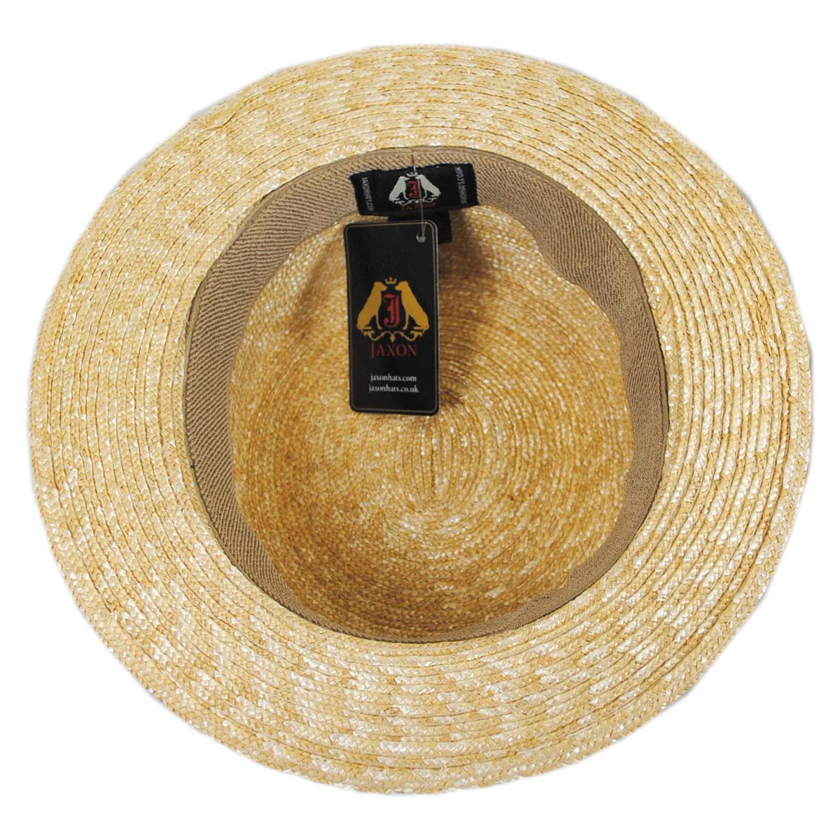 Wholesale Black Band Wheat Straw Skimmer Hat B2B Pre-Pack - Image 6