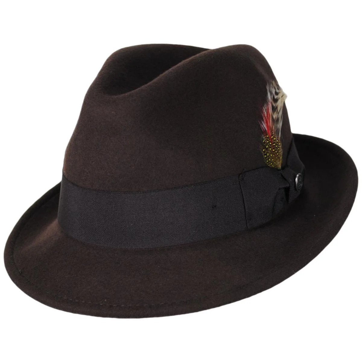 Wholesale Blues Crushable Wool Felt Trilby Fedora Hat B2B Pre-Pack - Image 5
