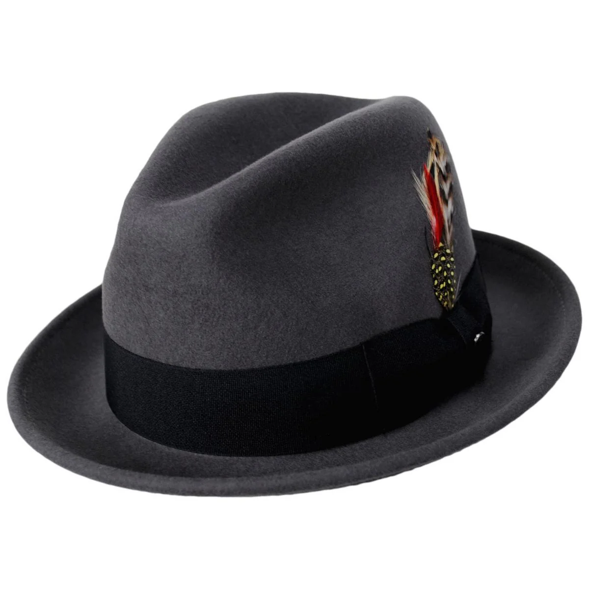 Wholesale Blues Crushable Wool Felt Trilby Fedora Hat B2B Pre-Pack - Image 9