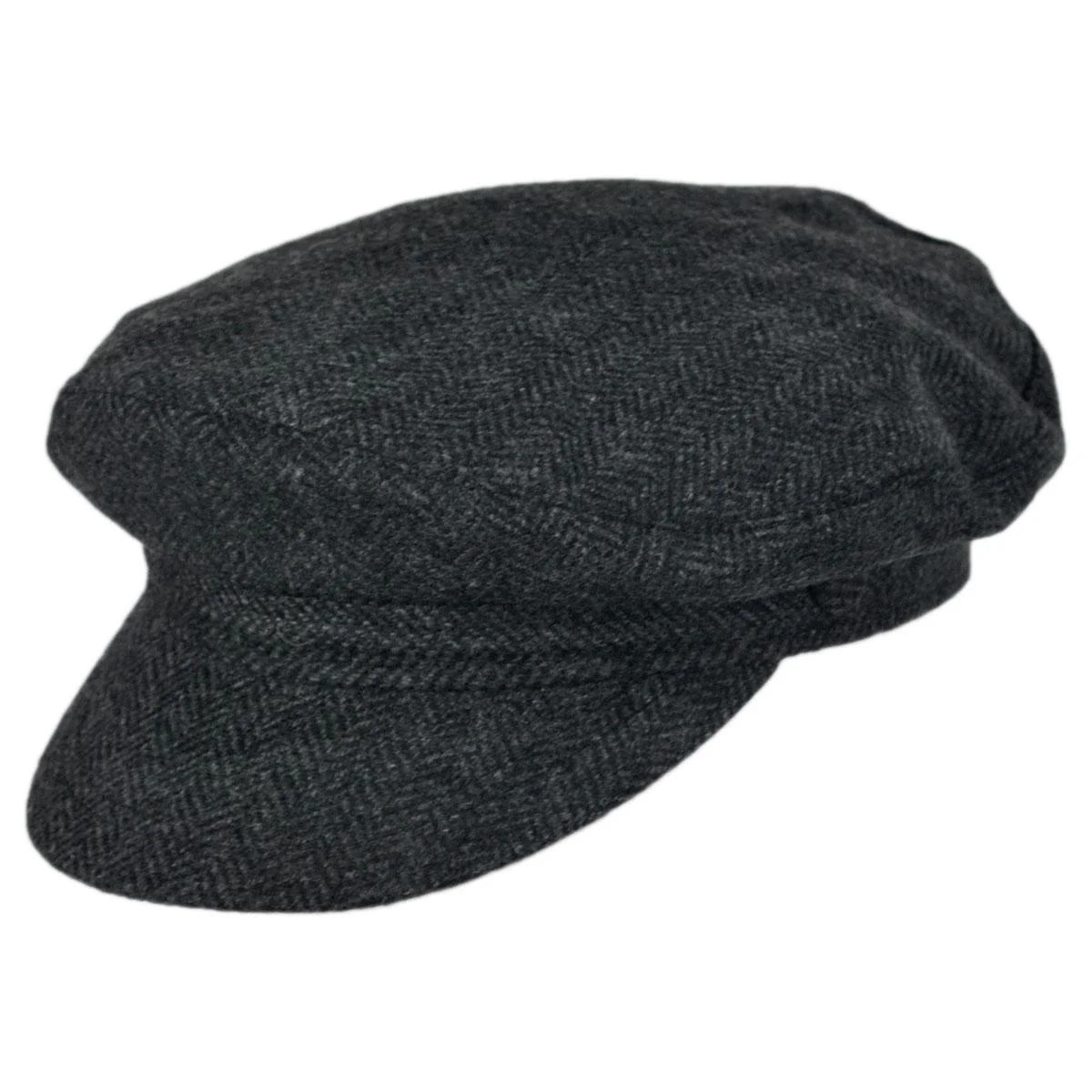 Wholesale Herringbone Wool Blend Fiddler's Cap B2B Pre-Pack