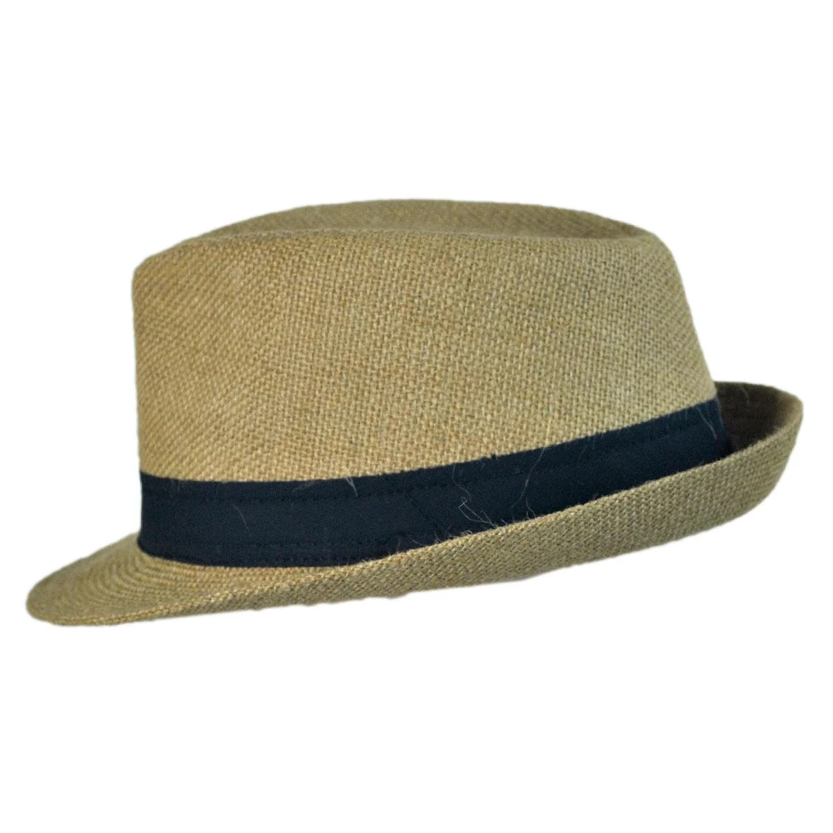 Wholesale Jute Fabric C-Crown Trilby Fedora Hat B2B Pre-Pack - Image 3