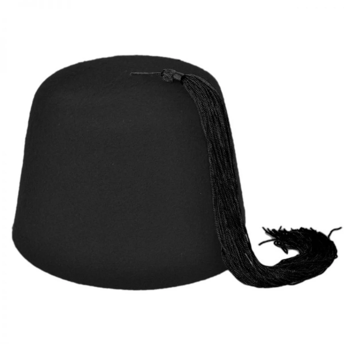 Wholesale Black Wool Fez with Black Tassel B2B-Pre-Pack