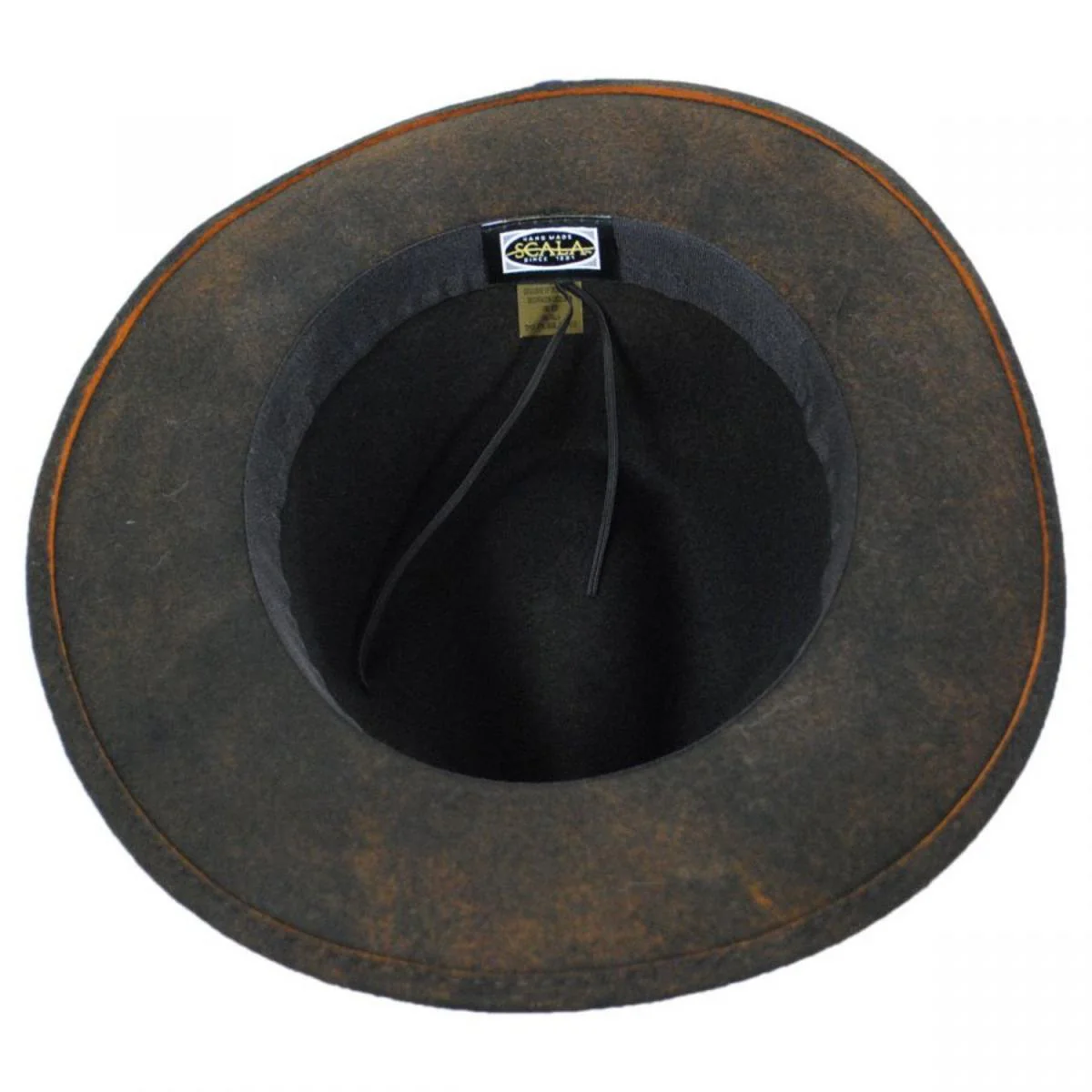 Woodstock Distressed Wool Felt Safari Fedora Hat - Image 4