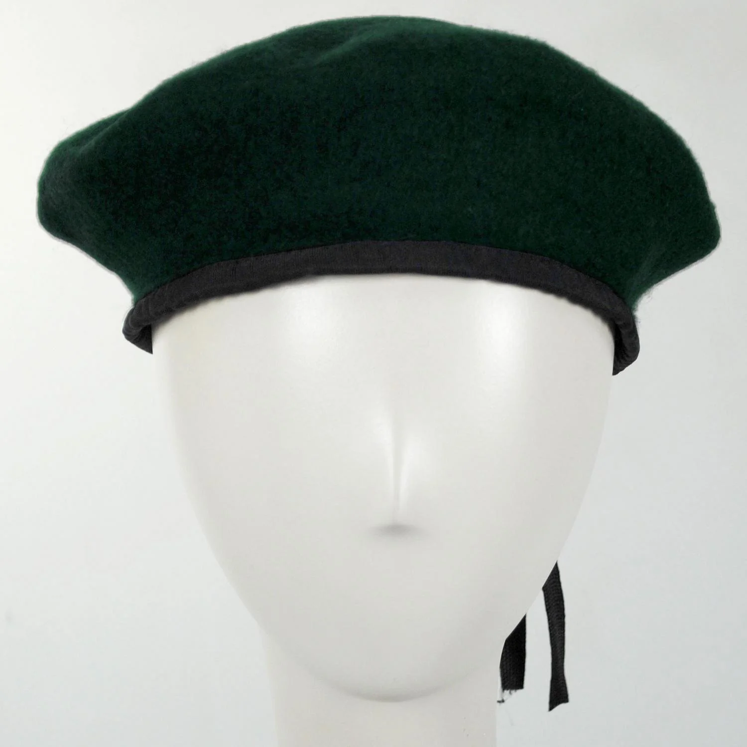 Wool Military Beret - Dark Green - Image 2