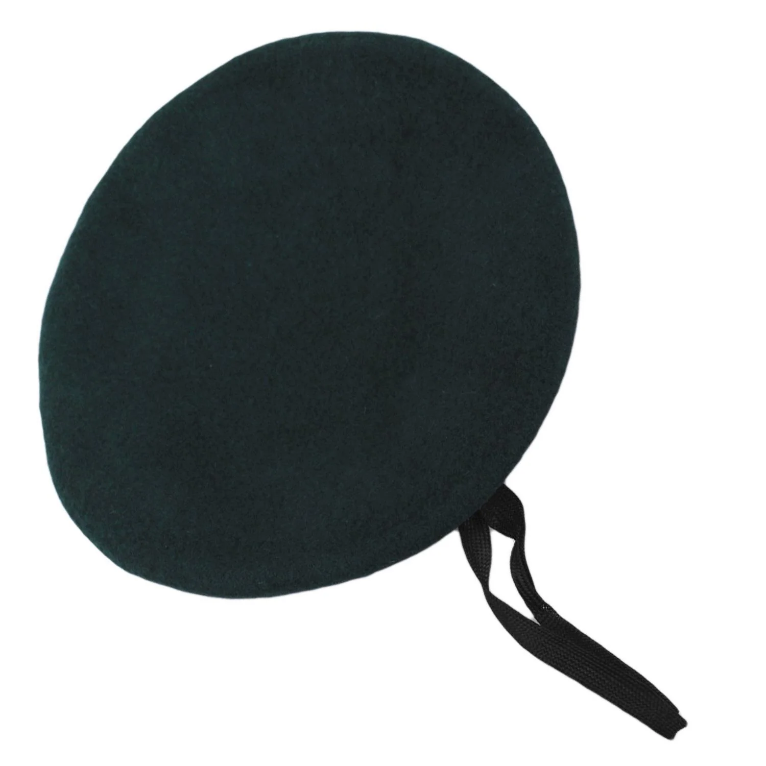 Wool Military Beret - Dark Green - Image 4