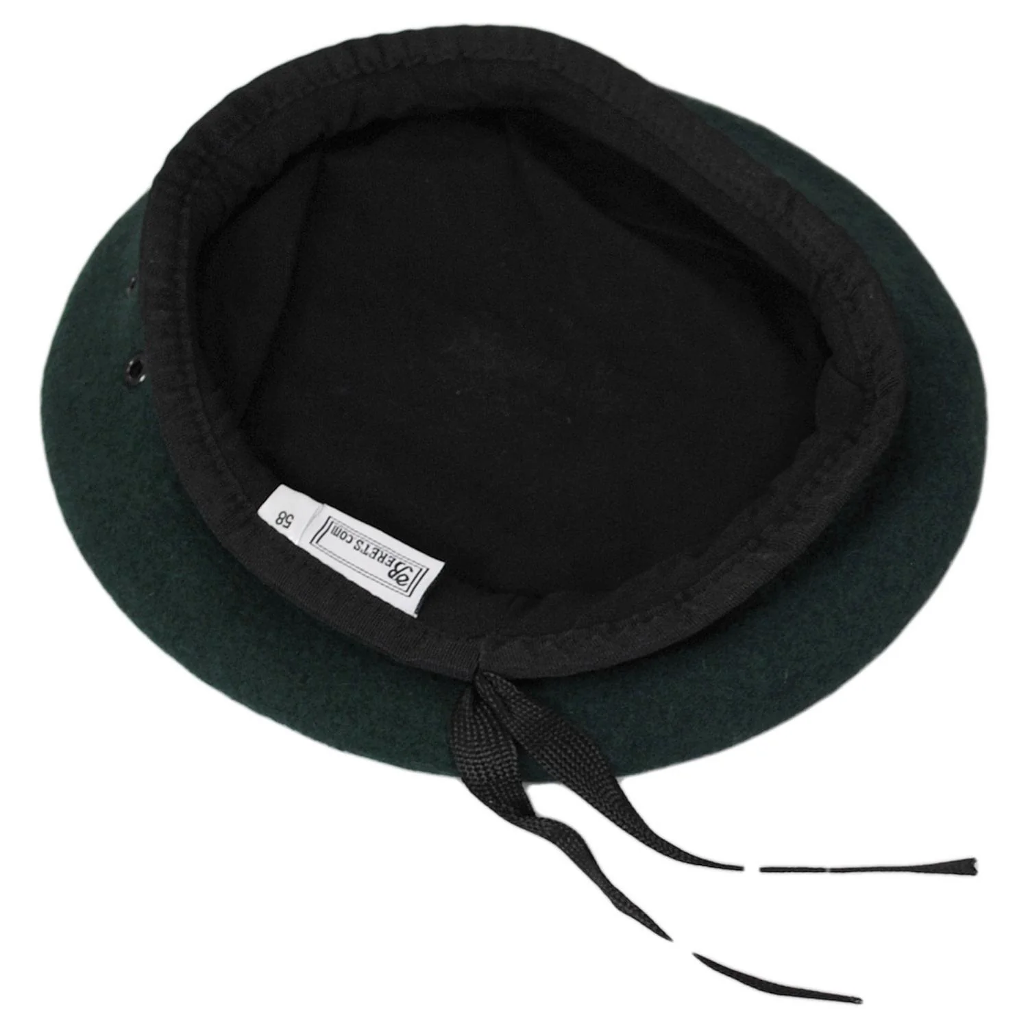 Wool Military Beret - Dark Green - Image 5